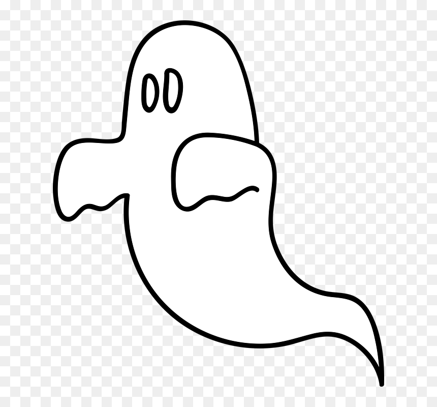 Ghost Black And White, HD Png Download - cute halloween png