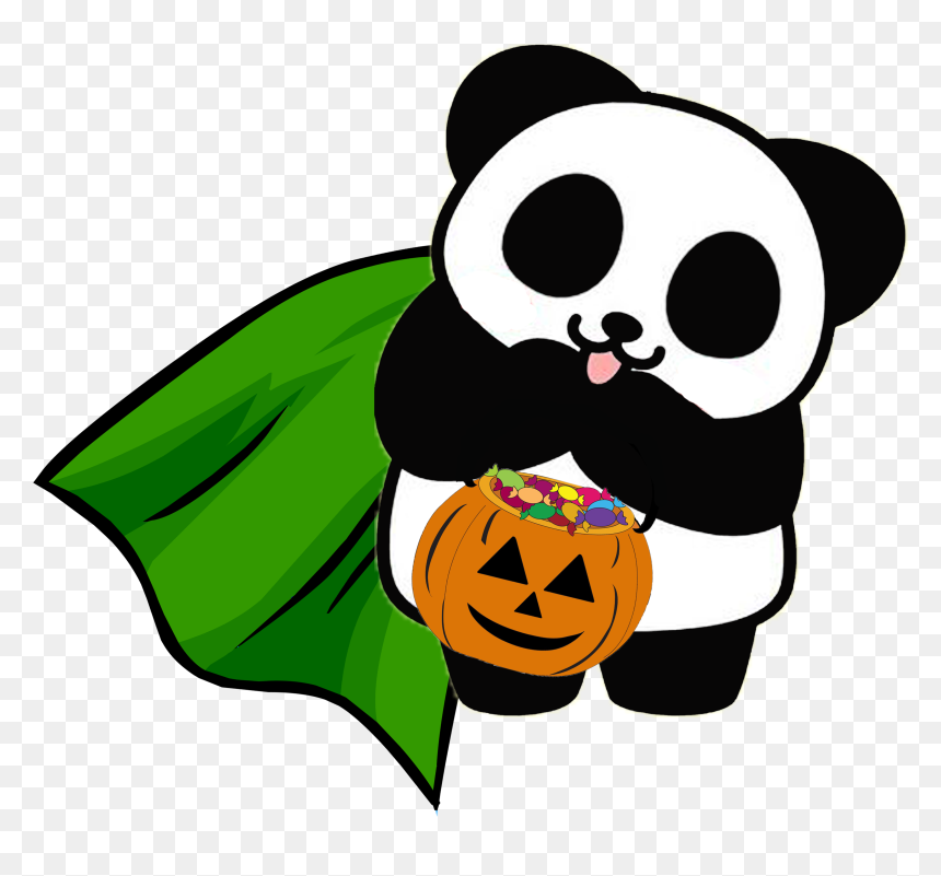 Panda Con Un Corazón, HD Png Download - cute halloween png