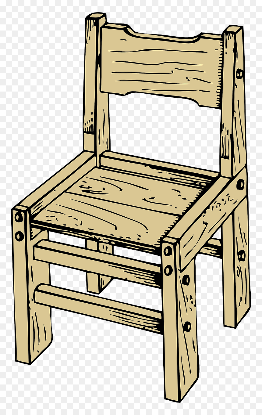 Wooden Chair Clip Art, HD Png Download - old wood png