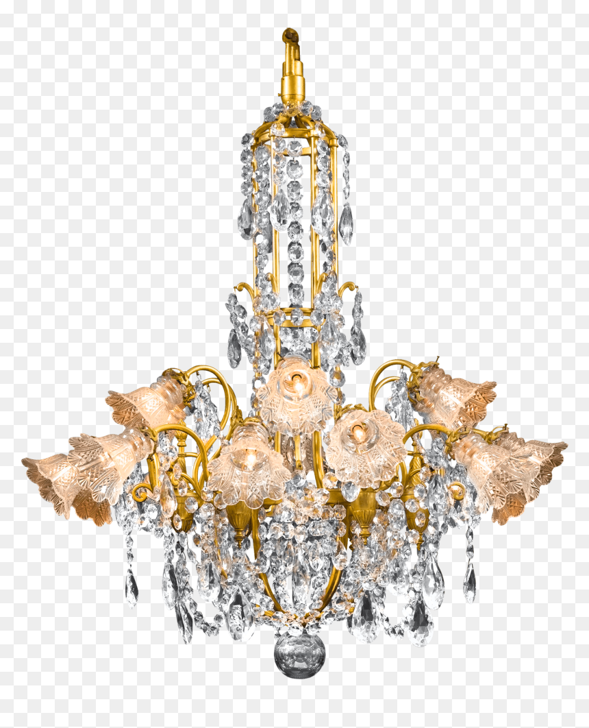 Baccarat Chandelier Royal, HD Png Download - gold chandelier png