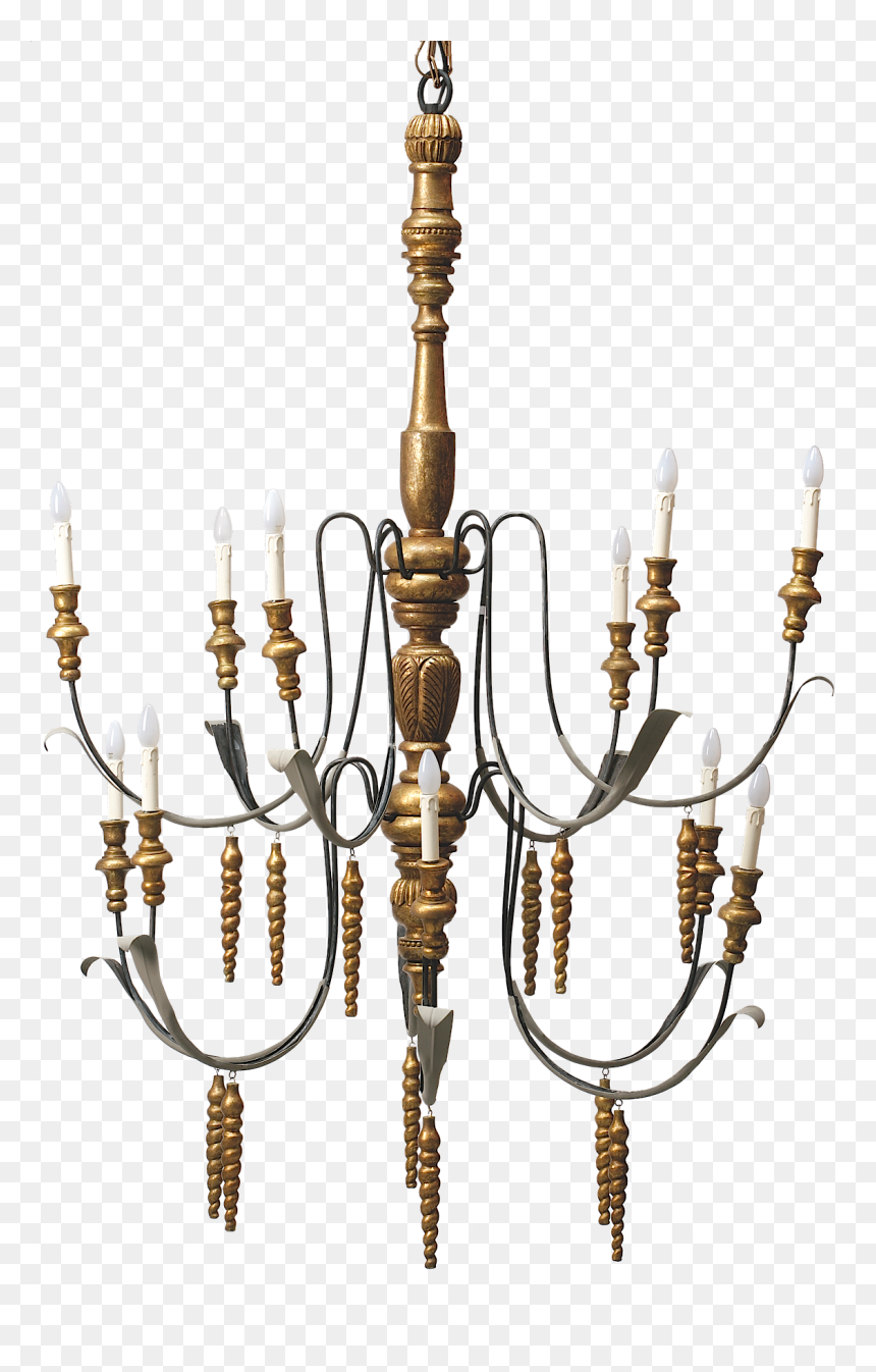 Chandelier, HD Png Download - gold chandelier png