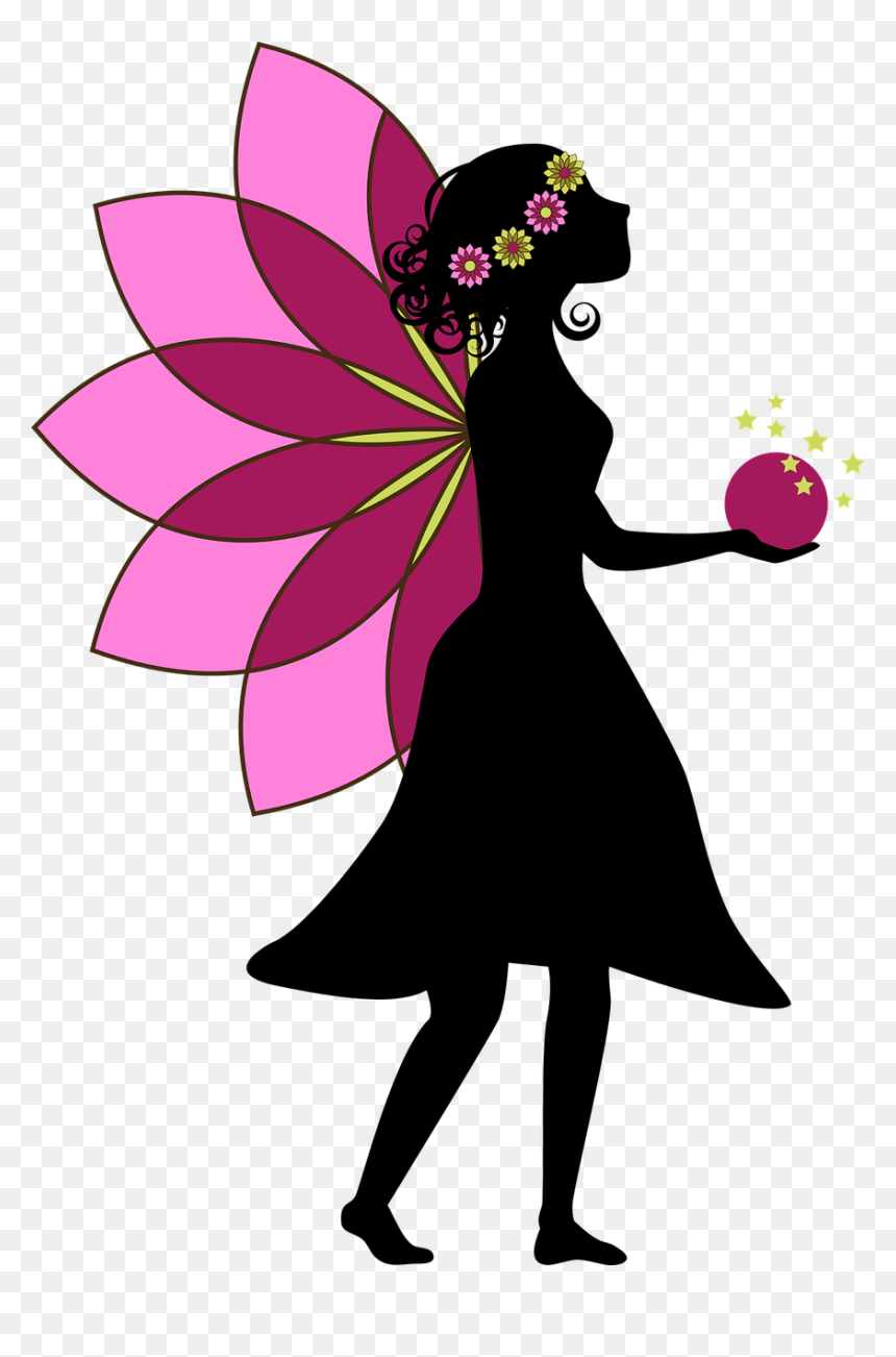 Elfen Und Feen Silhouette, HD Png Download - wings silhouette png