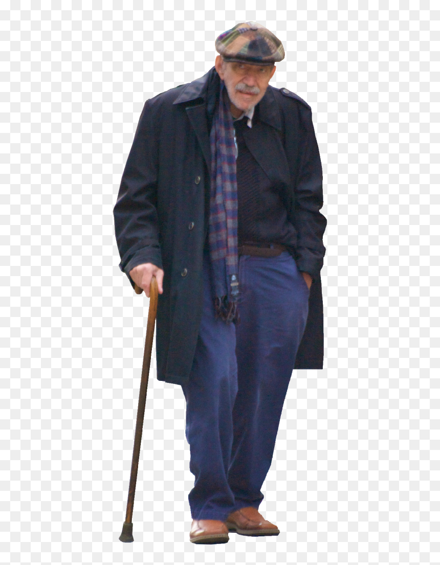 Old Man No Background, HD Png Download - guy walking png