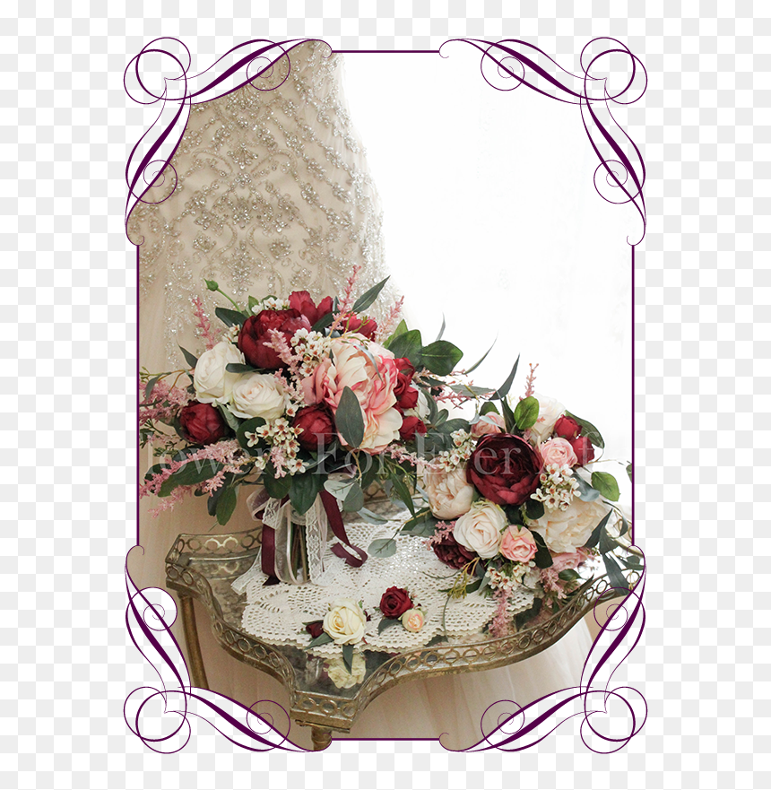 Garden Roses, HD Png Download - wedding bouquet png
