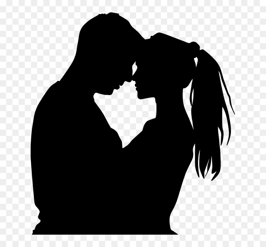 Couple Silhouette, HD Png Download - pareja png