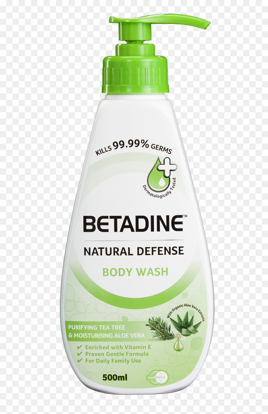 Betadine Natural Defense Body Wash, HD Png Download - tea tree png
