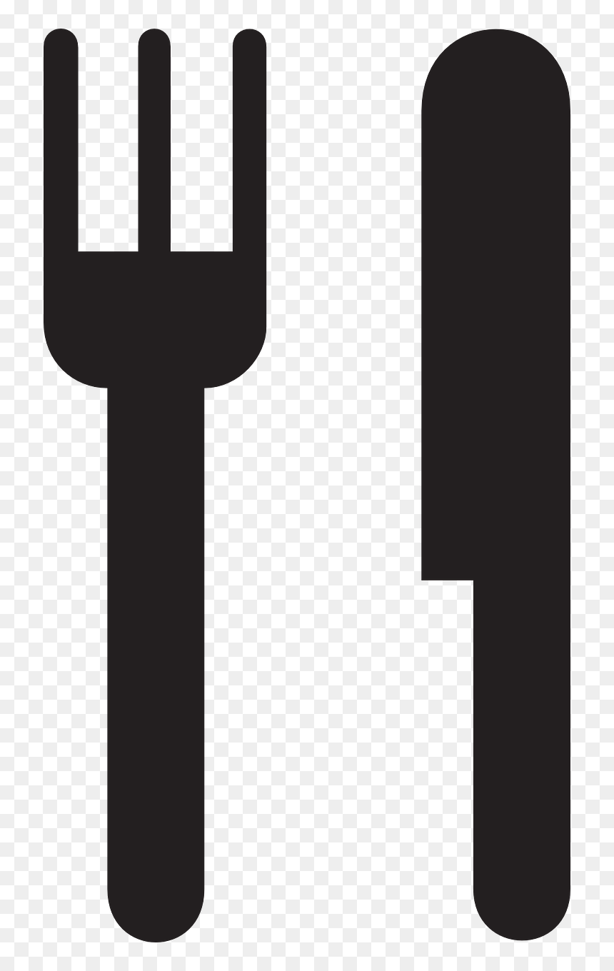 Messer Und Gabel Schwarz, HD Png Download - dining png