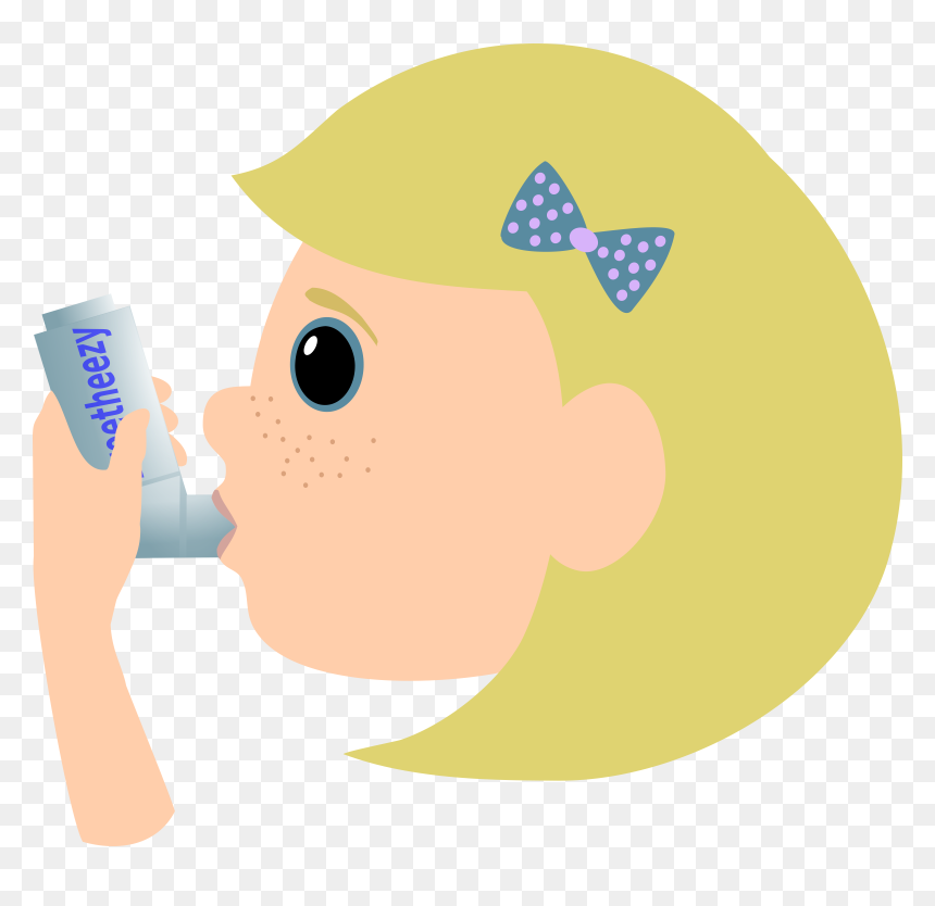 Asthma Kids Cartoon, HD Png Download - coughing png
