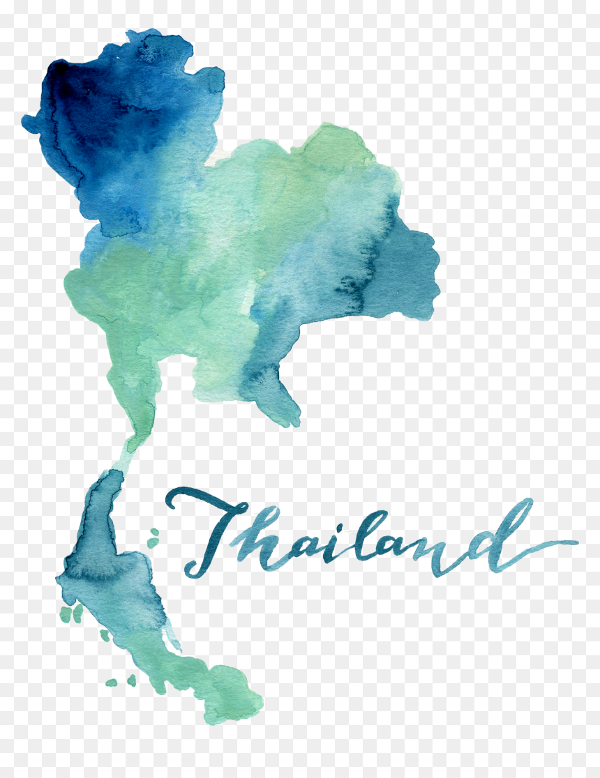 Thailand Map Png, Transparent Png - water paint png