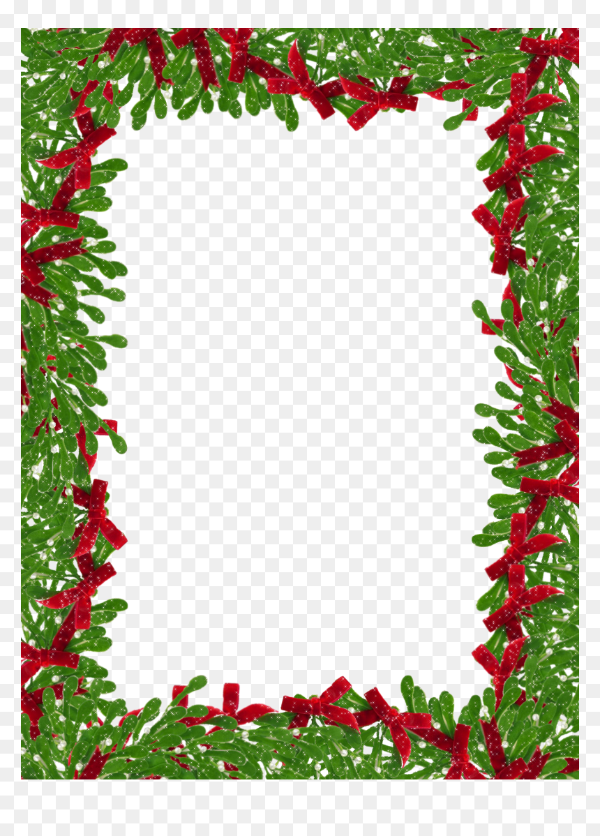 Christmas Frame Clipart Free, HD Png Download - christmas flowers png