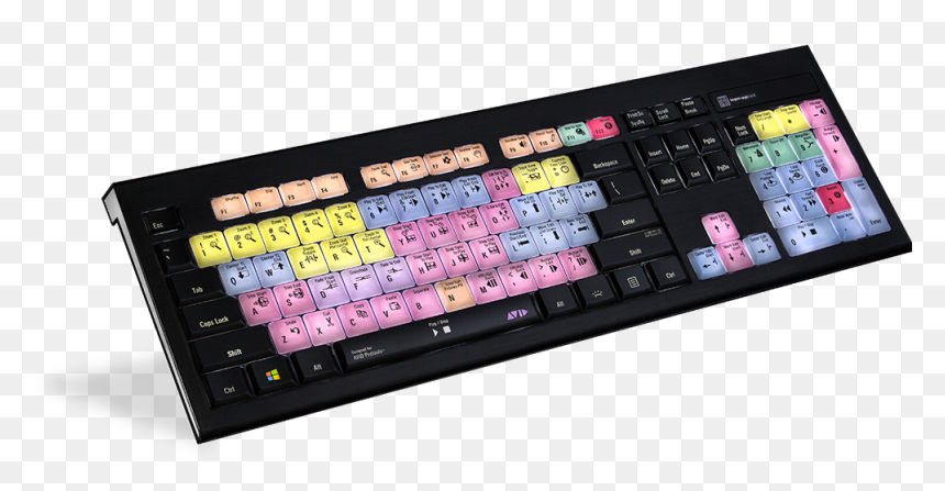 Logickeyboard Astra Pc Backlit Keyboard Avid Pro Tools, HD Png Download - computer keyboard png
