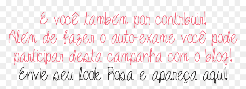 Writing, HD Png Download - outubro rosa png