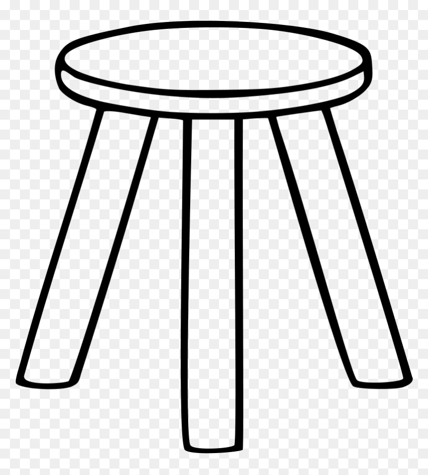 Three Legged Stool Icon, HD Png Download - cartoon table png