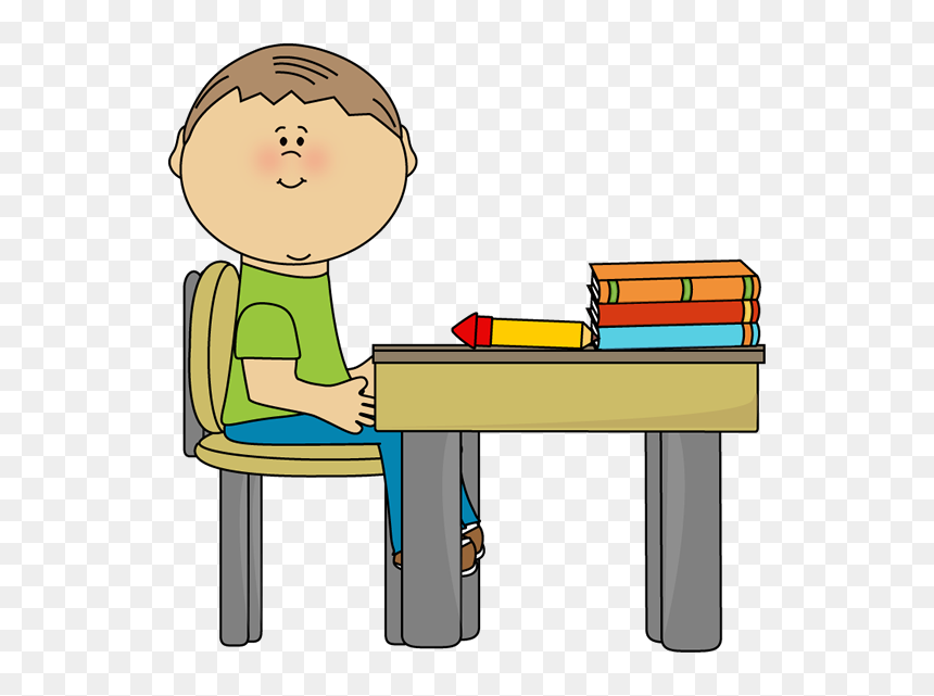 School Desk Clipart, HD Png Download - cartoon table png