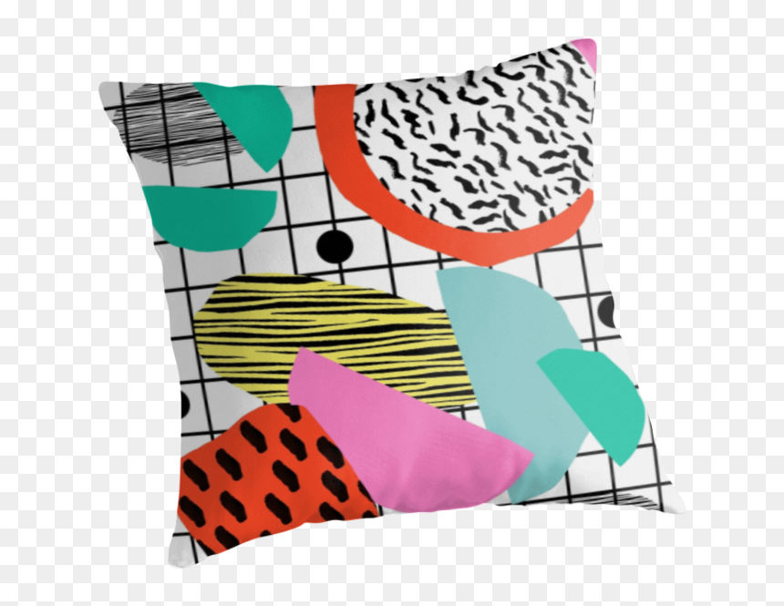 Throw Pillow, HD Png Download - retro shapes png