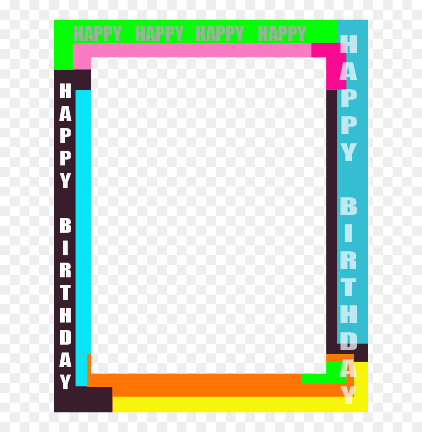 Happy Birthday Single Frames, HD Png Download - polaroid frame png
