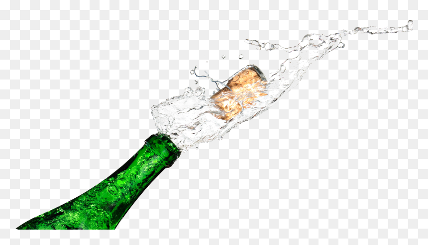 Bottle Of Champagne Transparant, HD Png Download - champagne png