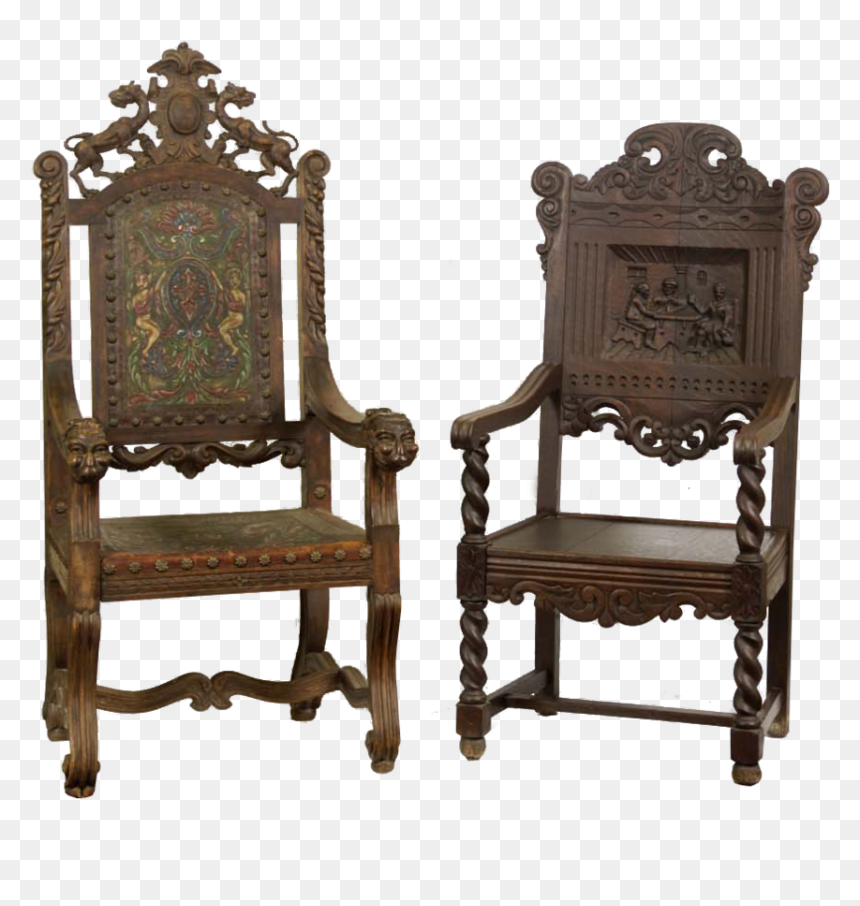 Antique Furniture Png, Transparent Png - chair png
