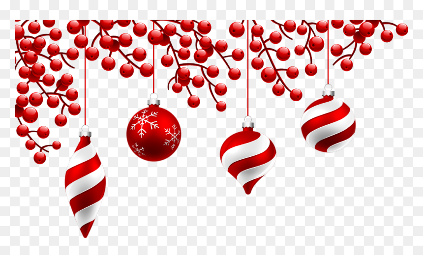 Red Christmas Decorations Png, Transparent Png - christmas ornament png