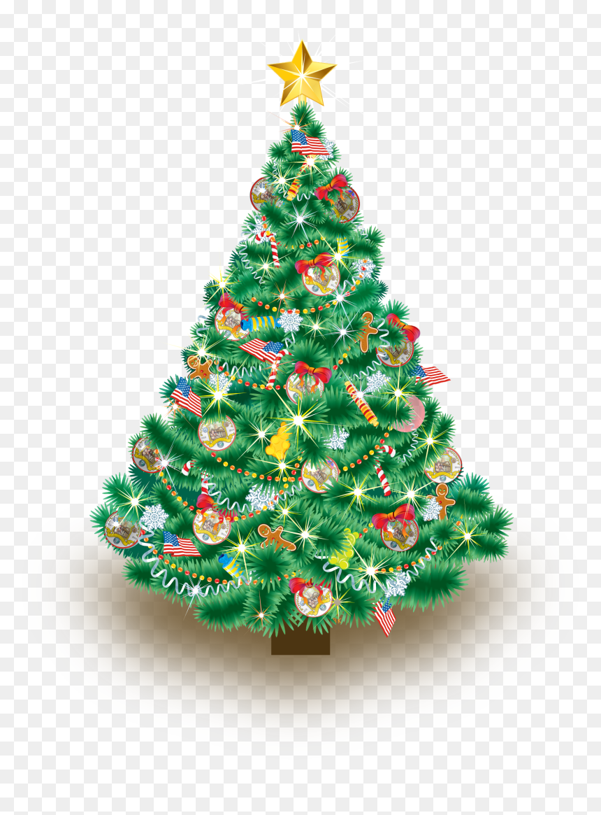 Christmas Tree, HD Png Download - happy new year png