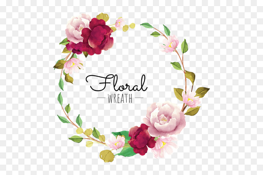 Red Floral Wreath Png, Transparent Png - wreath png