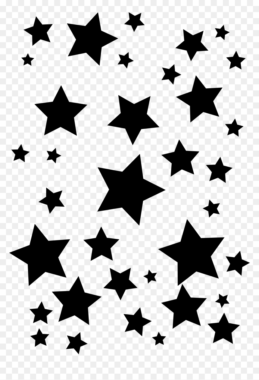 Stars Black And White, HD Png Download - white star png