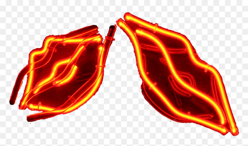 Orange Tumblr Neon Lights, HD Png Download - lights png