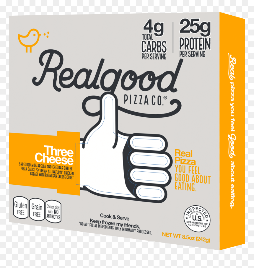 Real Good Pizza Three Cheese, HD Png Download - cheese png