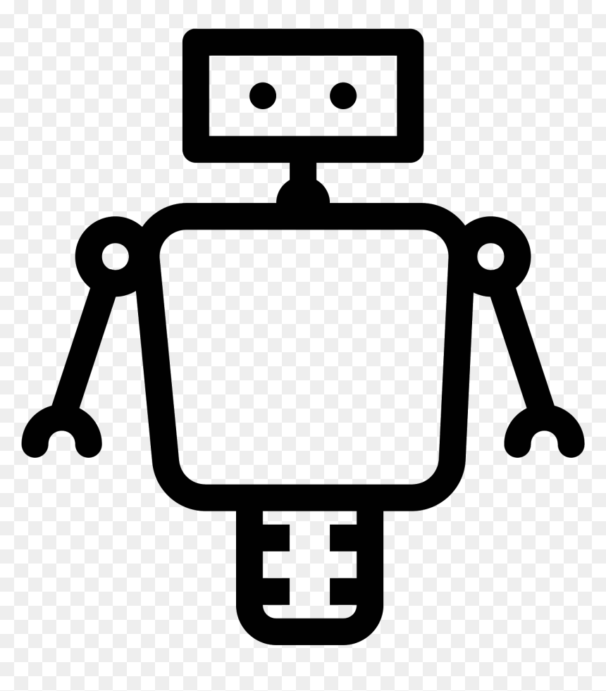 Robot Black And White Png, Transparent Png - robot png