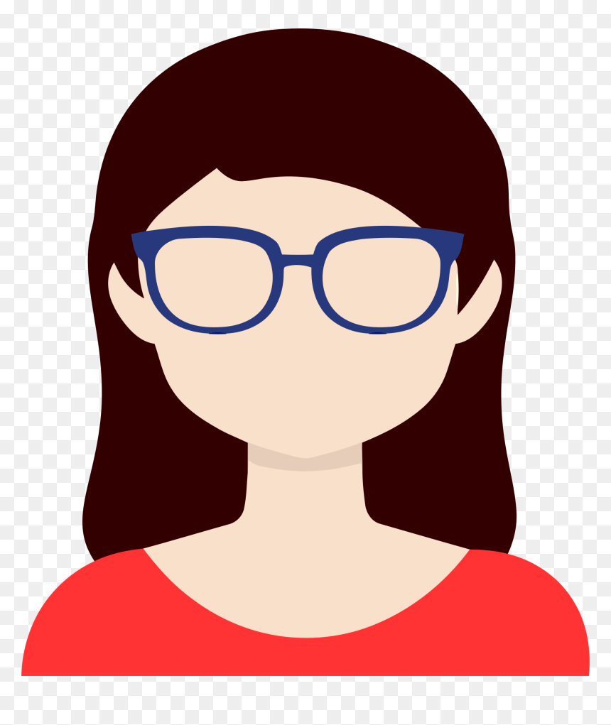 Clipart Girl With Glasses, HD Png Download - emotion png