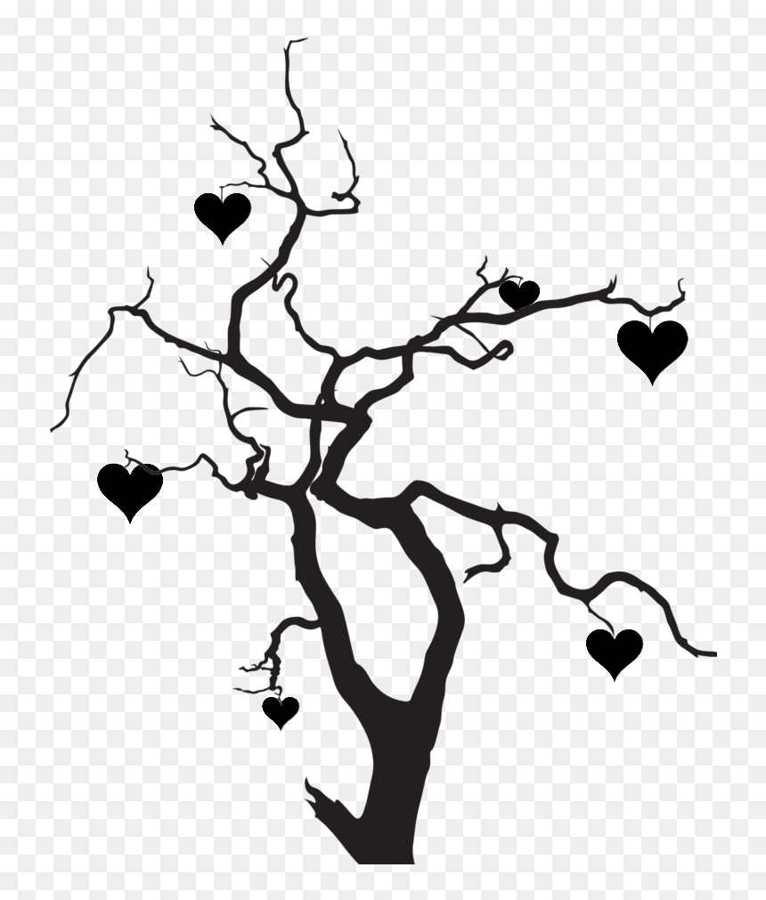 Spooky Tree Silhouette Png, Transparent Png - vine silhouette png