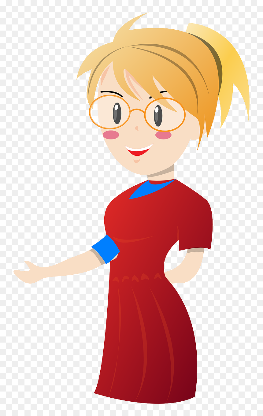 Lady Teacher Clipart Png, Transparent Png - teacher cartoon png