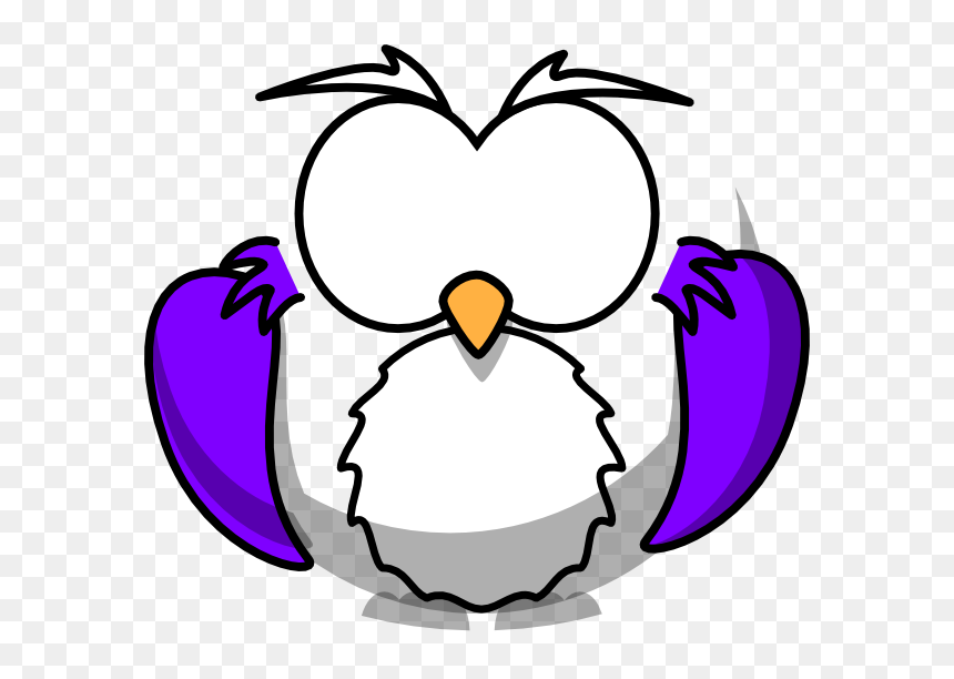 Owl Cartoon Black And White, HD Png Download - cartoon snow png