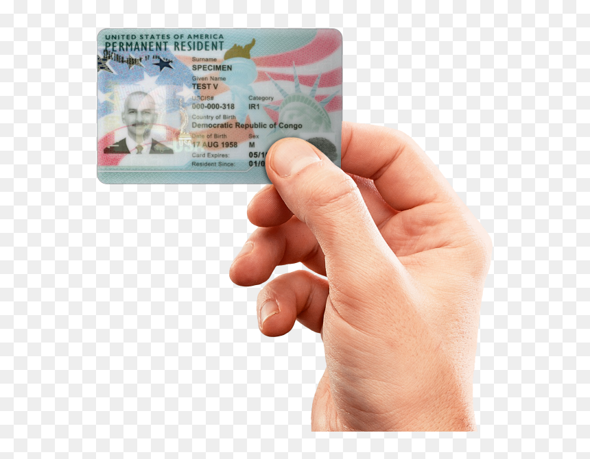 Us Green Card 2018, HD Png Download - cash in hand png