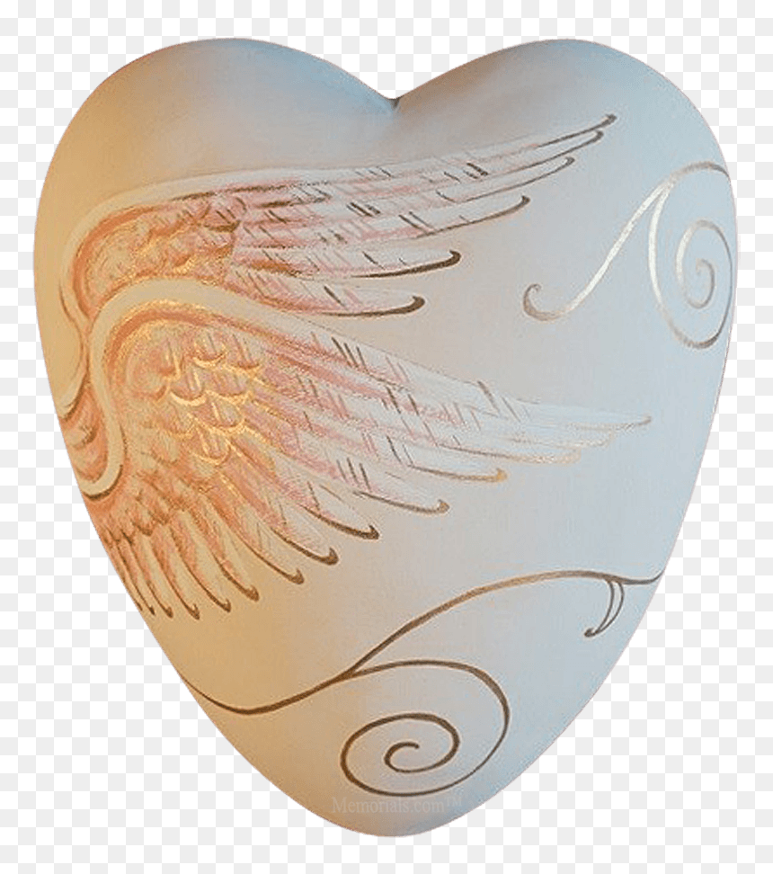 Ceramic, HD Png Download - heart with wings png