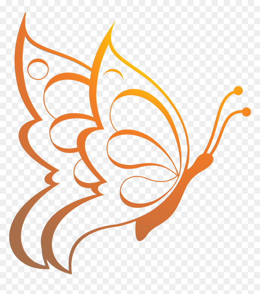 Simple Easy Drawing Butterfly, HD Png Download - butterfly logo png