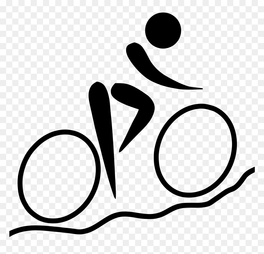Biking Pictograms, HD Png Download - mountain drawing png