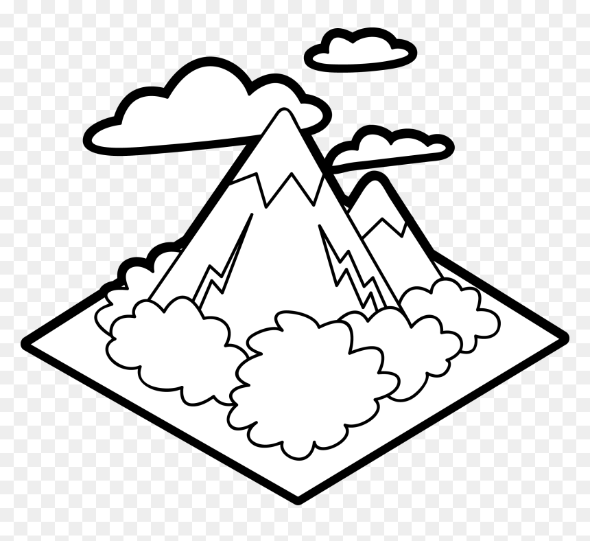 Mountain Drawing For Kids, HD Png Download - mountain drawing png