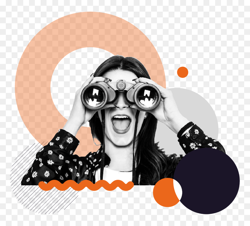 Girl Looking Through Binoculars, HD Png Download - opportunity png