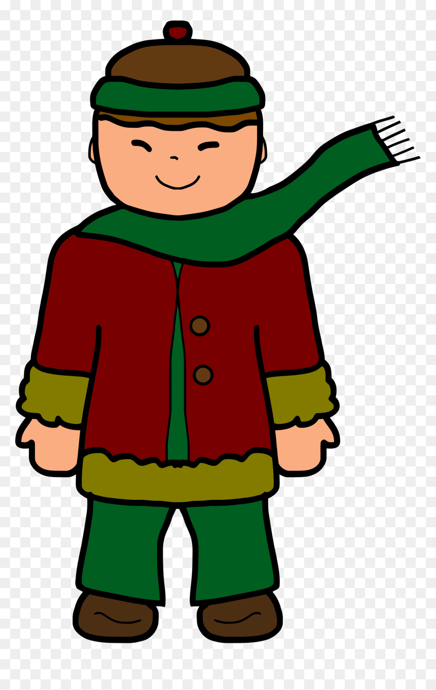 Boy In Winter Clothes Clipart, HD Png Download - winter background png