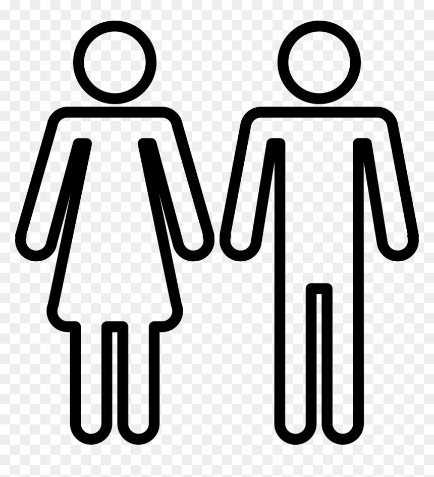 Contorno De Um Homem, HD Png Download - male female png