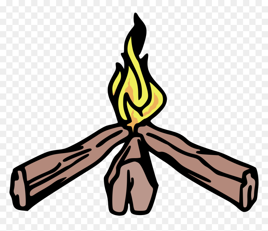 Firewood Colouring, HD Png Download - campfire clipart png