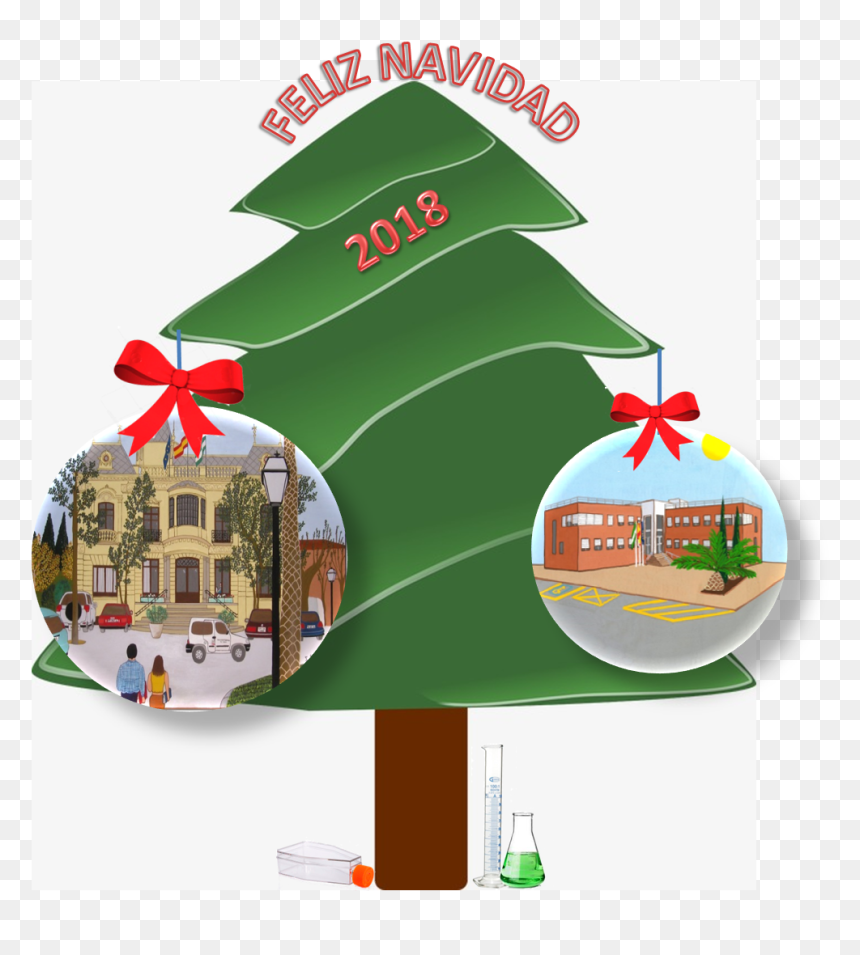 Pine Tree Clip Art, HD Png Download - felices fiestas png