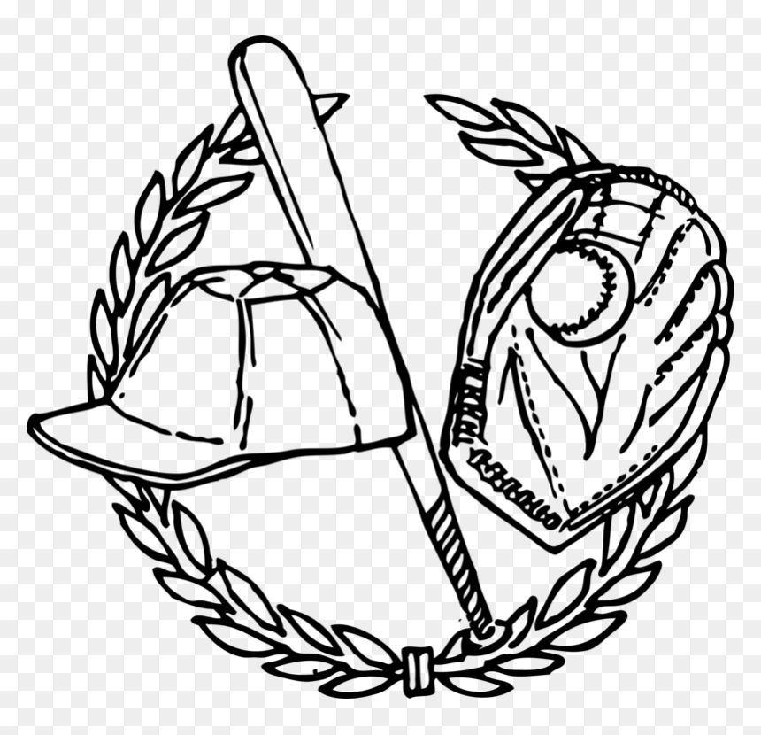 Baseball Black And White, HD Png Download - black baseball bat png