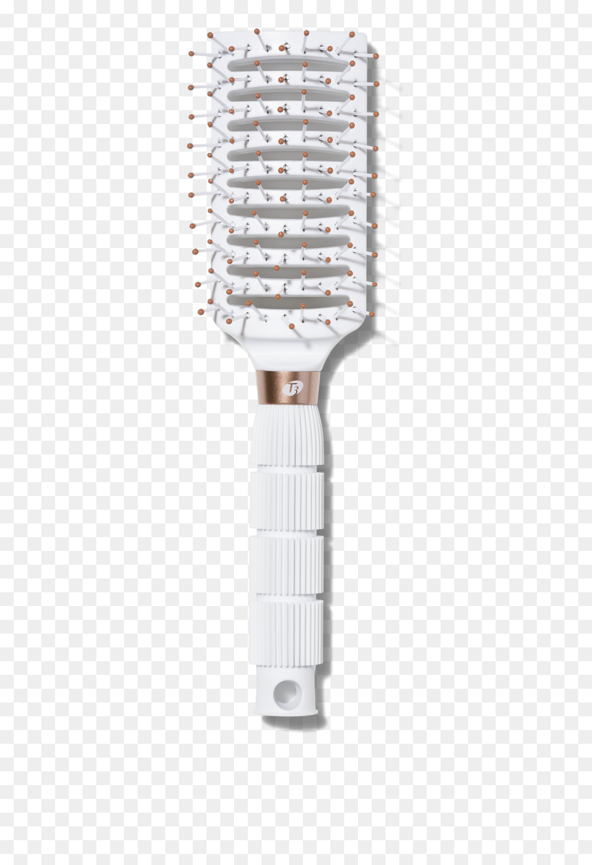 Hair Brush White And Rose Gold, HD Png Download - hairbrush png