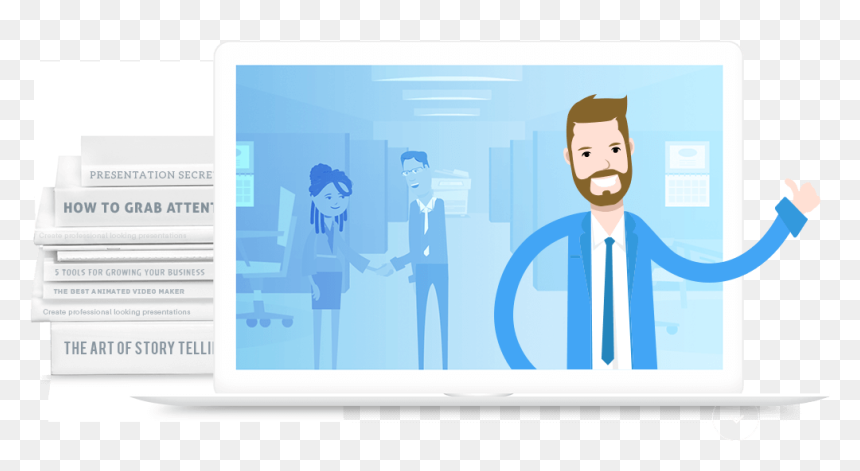 Powtoon Main Page, HD Png Download - animated png images