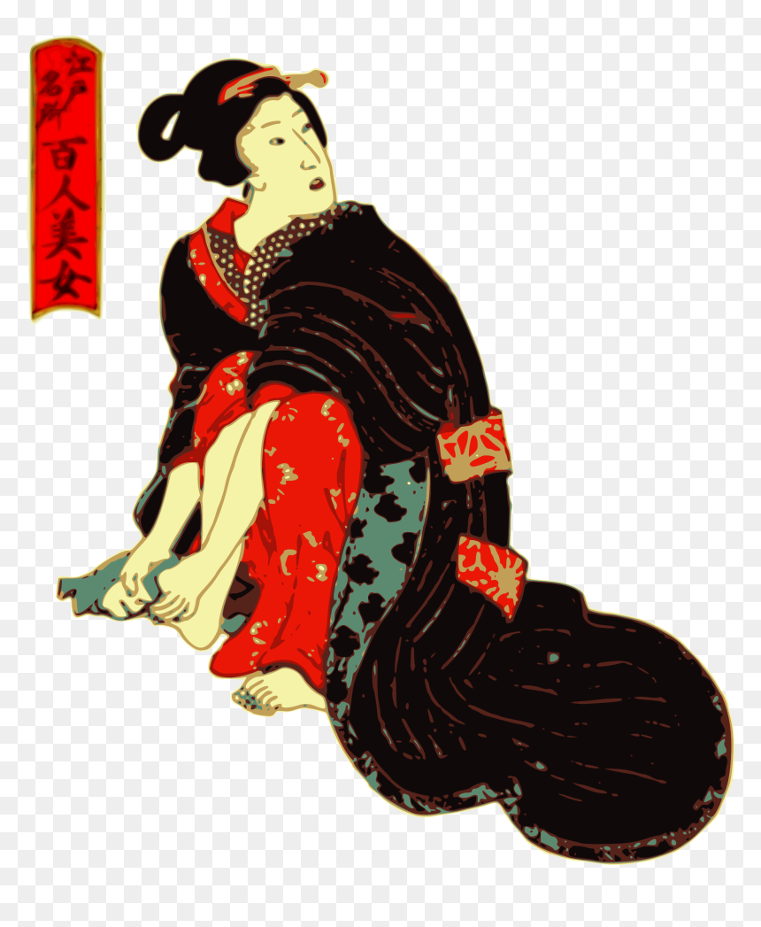 Transparent Japanese Kimono Png, Png Download - geisha png
