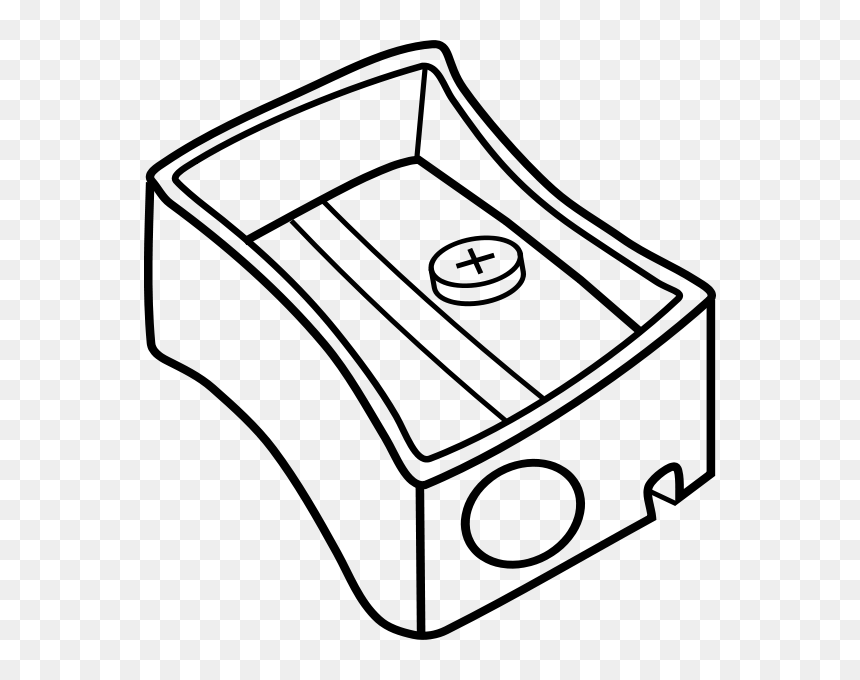 Sharpener Black And White, HD Png Download - pencil sharpener png