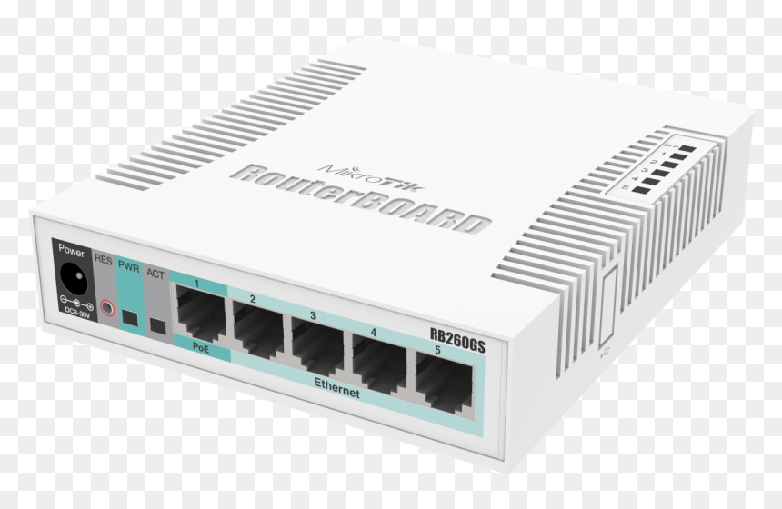 Mikrotik Rb260gs, HD Png Download - ethernet png