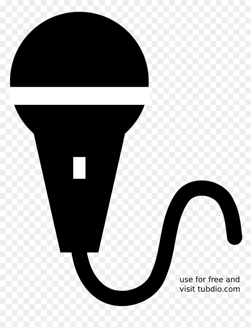 Microphone Silhouette Clip Art, HD Png Download - megaphone clipart png
